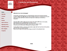 Tablet Screenshot of friendsbarandrestaurant.com